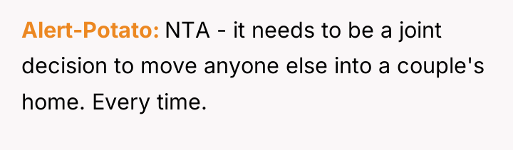 Alert-Potato NTA - it needs to be a joint decision...