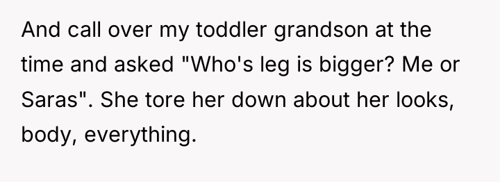 And call over my toddler grandson at the time and...