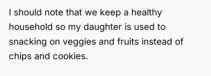 I should note that we keep a healthy household so...