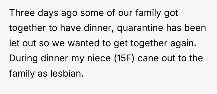 Three days ago some of our family got together to...