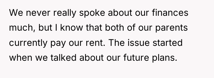 We never really spoke about our finances much, but I...