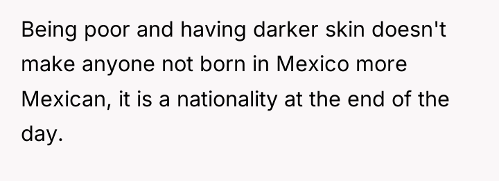 Being poor and having darker skin doesn't make anyone not...