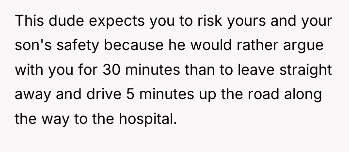 This dude expects you to risk yours and your son's...