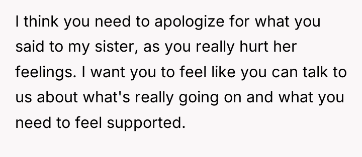 I think you need to apologize for what you said...