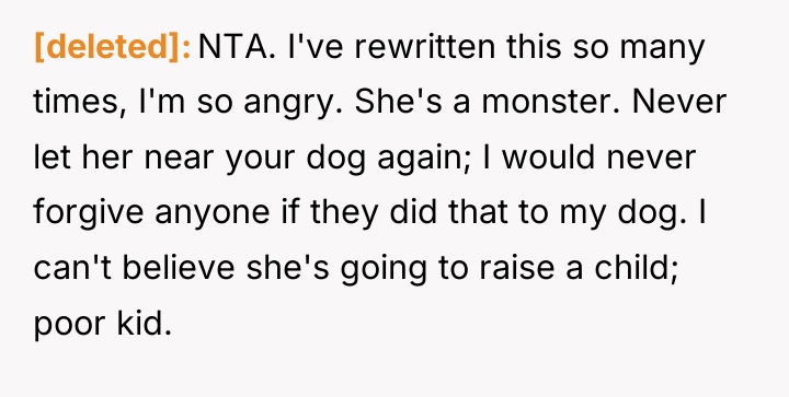 [deleted] NTA. I've rewritten this so many times, I'm so...