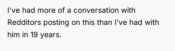 I've had more of a conversation with Redditors posting on...