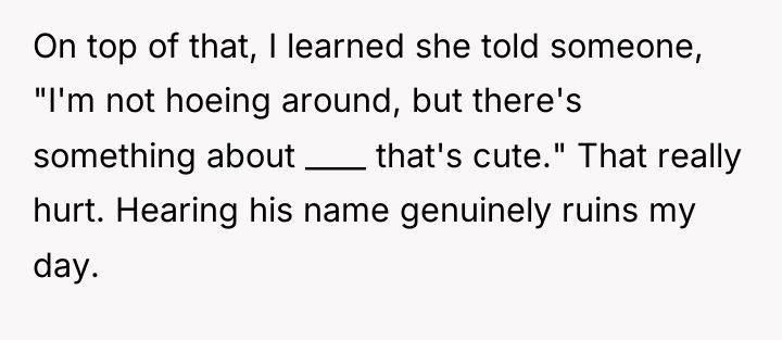 On top of that, I learned she told someone, "I'm...