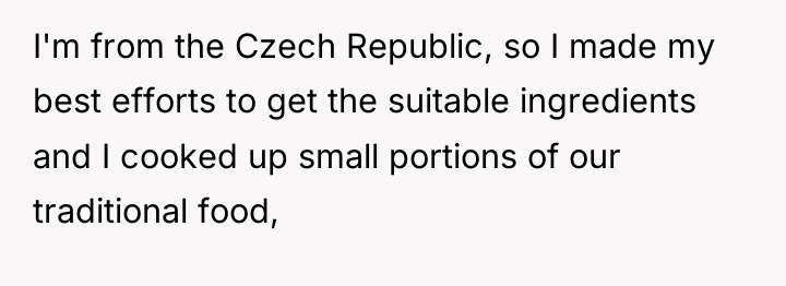 I'm from the Czech Republic, so I made my best...