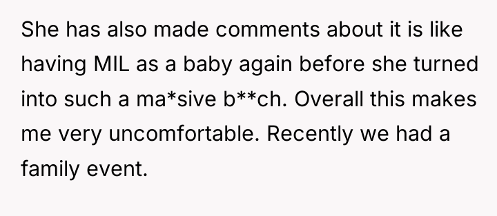 She has also made comments about it is like having...