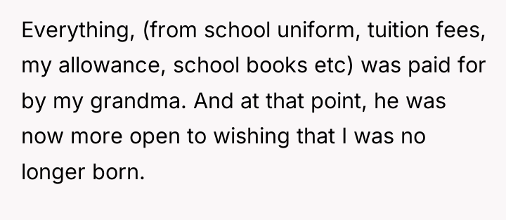 Everything, (from school uniform, tuition fees, my allowance, school books...
