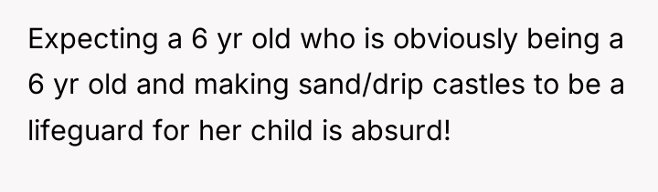 Expecting a 6 yr old who is obviously being a...