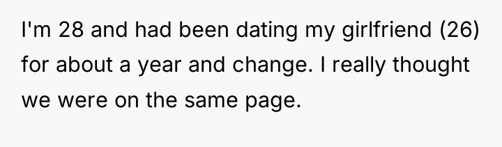 I'm 28 and had been dating my girlfriend (26) for...