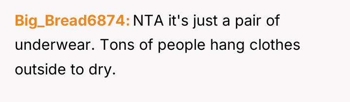 Big_Bread6874 NTA it's just a pair of underwear. Tons of...
