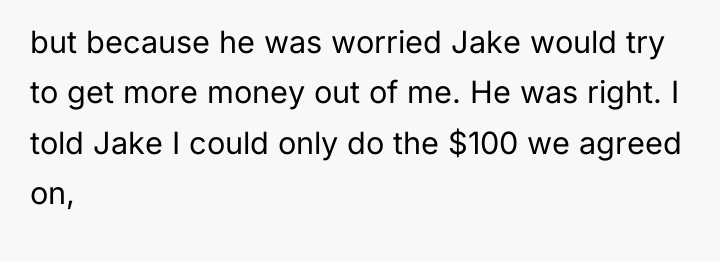 but because he was worried Jake would try to get...