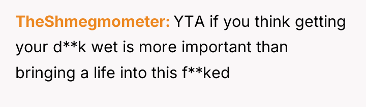 TheShmegmometer YTA if you think getting your d**k wet is...