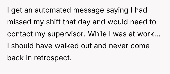 I get an automated message saying I had missed my...