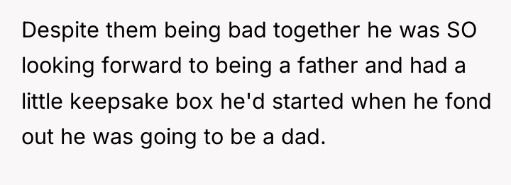 Despite them being bad together he was SO looking forward...