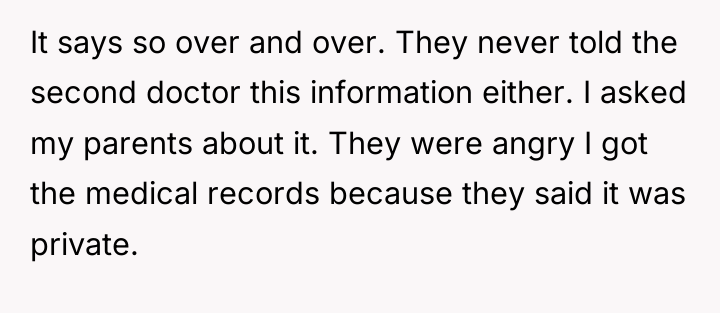 It says so over and over. They never told the...