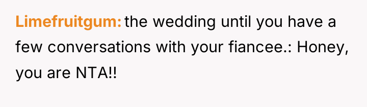 Limefruitgum the wedding until you have a few conversations with...