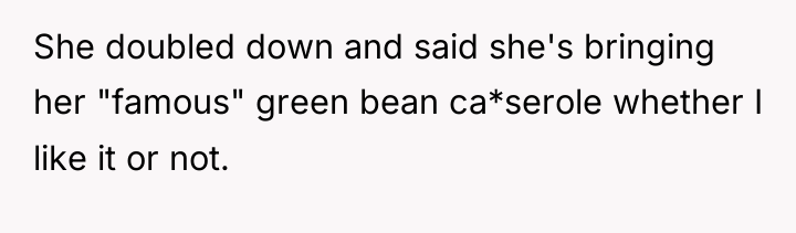 She doubled down and said she's bringing her "famous" green...