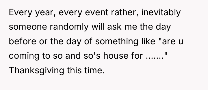 Every year, every event rather, inevitably someone randomly will ask...