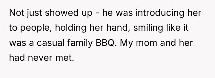 Not just showed up - he was introducing her to...