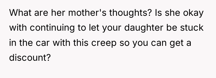 What are her mother's thoughts? Is she okay with continuing...