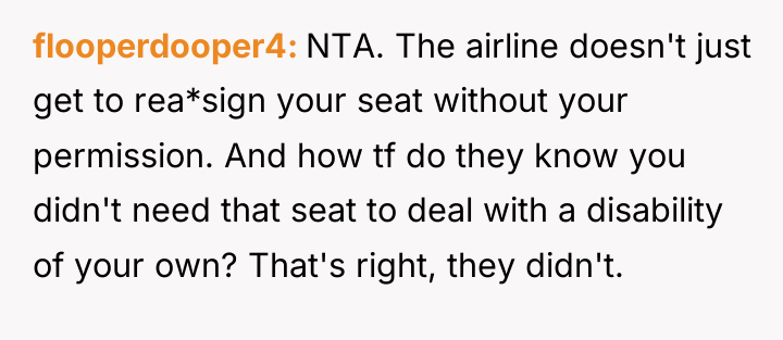 flooperdooper4 NTA. The airline doesn't just get to rea*sign your...
