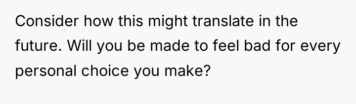 Consider how this might translate in the future. Will you...
