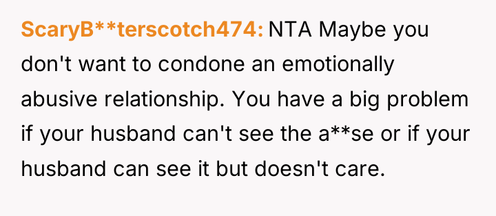 ScaryB**terscotch474 NTA Maybe you don't want to condone an emotionally...