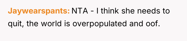 Jaywearspants NTA - I think she needs to quit, the...