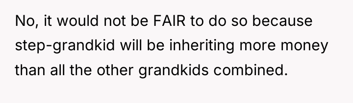 No, it would not be FAIR to do so because...