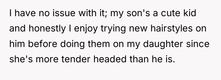 I have no issue with it; my son's a cute...