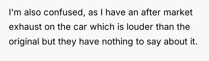 I'm also confused, as I have an after market exhaust...