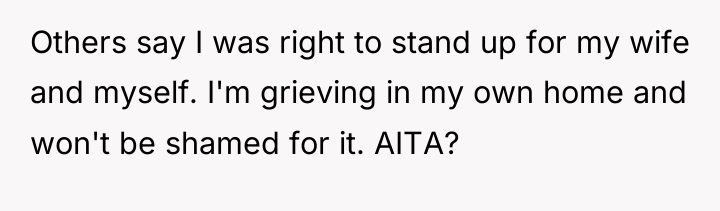 Others say I was right to stand up for my...