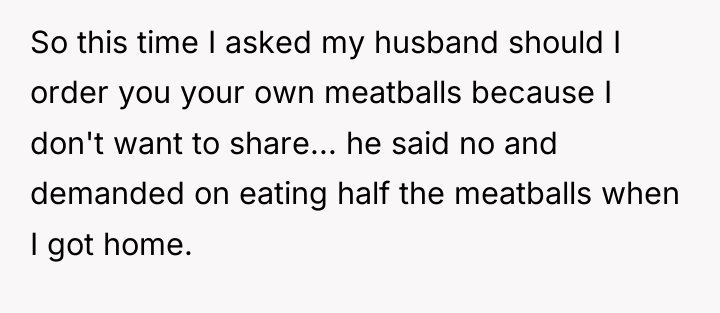 So this time I asked my husband should I order...