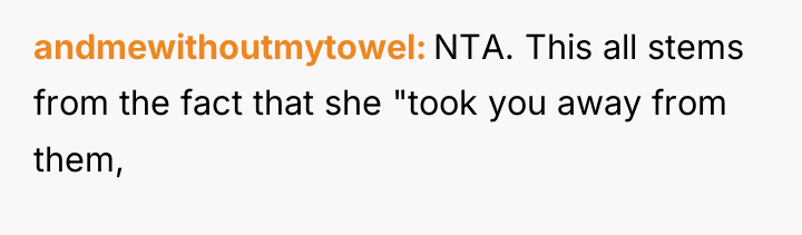 andmewithoutmytowel NTA. This all stems from the fact that she...
