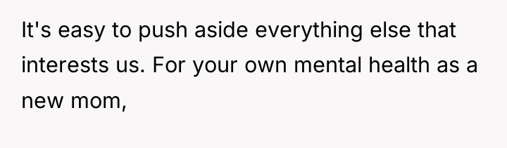 It's easy to push aside everything else that interests us....