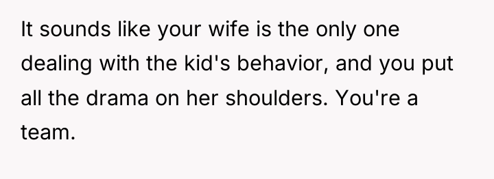 It sounds like your wife is the only one dealing...