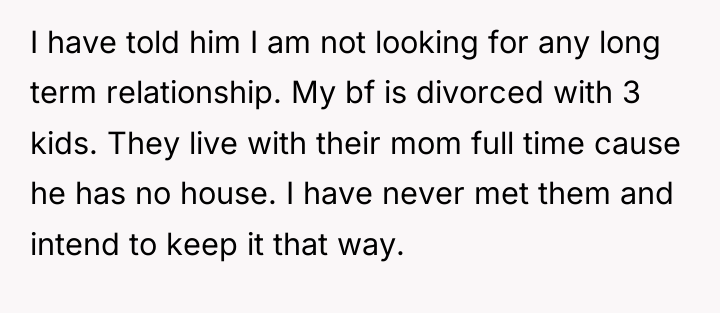 I have told him I am not looking for any...