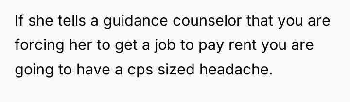 If she tells a guidance counselor that you are forcing...