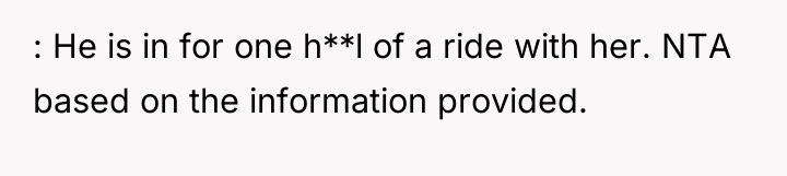 : He is in for one h**l of a ride...