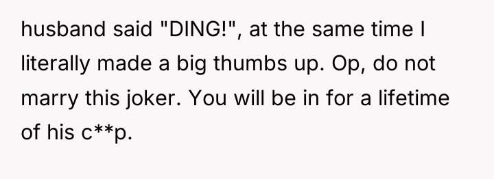 husband said "DING!", at the same time I literally made...