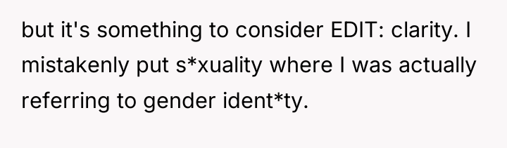 but it's something to consider EDIT: clarity. I mistakenly put...