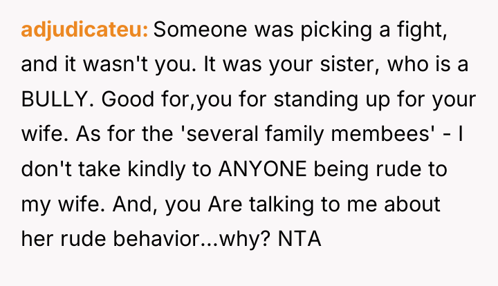 adjudicateu Someone was picking a fight, and it wasn't you....