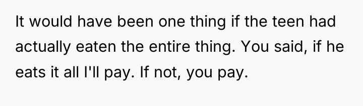 It would have been one thing if the teen had...