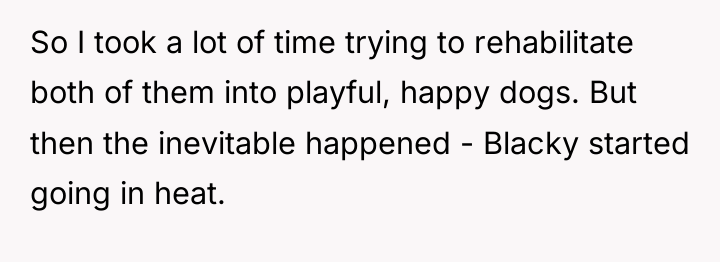 So I took a lot of time trying to rehabilitate...