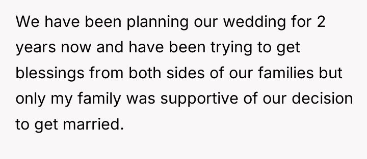 We have been planning our wedding for 2 years now...