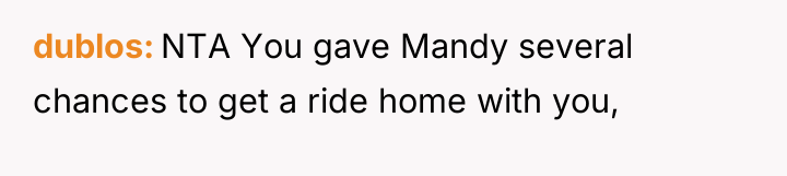 dublos NTA You gave Mandy several chances to get a...