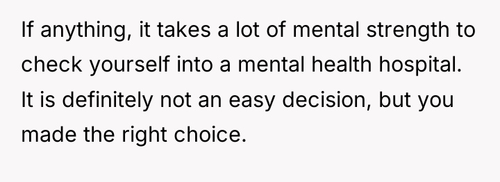 If anything, it takes a lot of mental strength to...